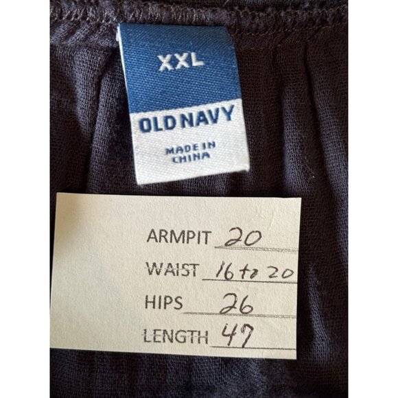 Old Navy Women Gauze Smocked Short Sleeve Dress Size XXL Plunge V-Neck Peasant - Picture 2 of 11